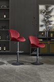 Bar Stools Set of 2 - Adjustable Barstools with Back and Footrest, Counter Height Bar Chairs for W1249P253973