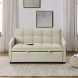 Loveseats Sofa Bed with Pull-out Bed,Adjsutable Back and Two Arm Pocket,TypeC and USB Charging with W1413124442