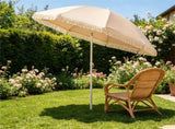 7 FT Boho Patio Umbrella with Fringe Tassel, 30&deg Adjustable Tilt Outdoor Sun Canopy, Portable 06135308