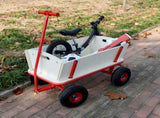 Wooden carriage four-wheel design, Load-bearing capacity 260LBS,Children's outdoor stroller, W227P379504
