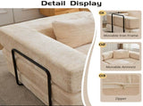 Compression Sofa,Convertible Floor Sofa Bed with Fixed-Shape Frame, Boneless Modular Sectional 85434070