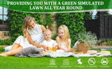 6.5FTX13FT Outdoor Artificial Grass Runner Rug, Thick Realistic Fake Grass Roll Decor Patio Balcony W1790P230842