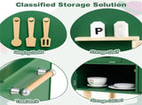 Green Wooden Kids Play Kitchen with Interactive Stove & Sink, ASTM/CPSIA Compliant Pretend Cooking 44536744