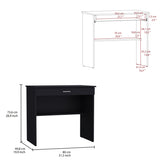 80 C Writting Desk, Compact Workstation with Drawer and Lower Shelf B200P173209