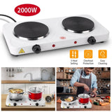 Cooking electric heating plate, 2-burner electric 2000 watt portable electric glass 34331544