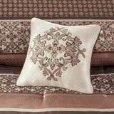 7 Piece Comforter Set Red King B03597165