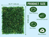 24 Pcs 24x16inch Artificial Grass Wall Panels, Decorative Boxwood Grass Backdrop for Outdoor Garden 21143649