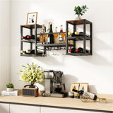 Wall-mounted Wine Rack with Glass Holder 48173220