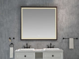 60 x 48 Inch LED Bathroom Mirror with Aluminum Frame, Wall Mounted Vanity Mirror, Anti-Fog, Memory, W2287P358690