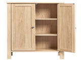 Natural wood finish, melamine-faced MDF, 23.6*11.81*31.5in, double-door bathroom tall cabinet 25744577