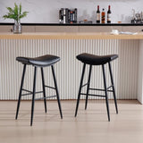 ZUN Counter Height Bar Stool Set of 2 for Dining Room Kitchen Counter Island, PU Upholstered Breakfast W1439125928