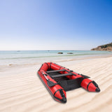 ZUN Camping Survivals 10ft PVC 330kg Water Adult Assault Boat Red Black 44475478