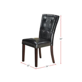 Faux Leather Upholstered Dining Chair, Black SR011750