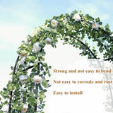 7'8" H x 4'5" W Metal Garden Arch Trellis,Adjustable Arbor Trellis for Garden Climbing Plants 28370429