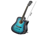 41" Acoustic Guitar for Beginners Adults, Dreadnought Cutaway Basswood Folk Guitar with Gig Bag & 15396249