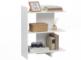White 3-Tier Wooden Bookshelf, Engineered Board 66LBS Per Shelf Anti-Toppling Kit Included 65167441