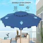 ZUN Outdoor beach umbrella/Sun Umbrella （Prohibited by WalMart） 99959148