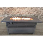 ZUN Steel Propane/Natural Gas Outdoor Fire Pit Table with Lid B120P197806