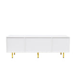 ZUN Modern warm white TV cabinet , for Living Room Bedroom W331P240826