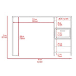 ZUN Omma Computer Desk, One Drawer, Two Shelves B070P188825