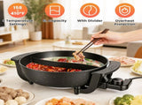 6L Large Capacity Electric Hot Pot with Divider, 5 Gear Adjustable Temperature Non-Stick Electric 87143772