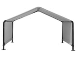 4*4*3.3FT Black iron pipe PVC coated polyester tarpaulin, waterproof and UV resistant, dark gray pet 06561748