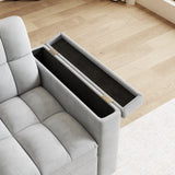 65-inch 3-in-1 foldable large-sized computer desk sofa bed, modern velvet double sofa, sofa bed with W2564P305744