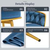 Swivel Counter Height Bar Stools Set of 2, 31." Bar Height Stools with Hand-Woven Backrest & Gold N762P216979C