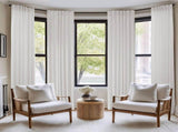 2- Piece 40x102" 300gsm poly linen curtain with 7 pinch pleat per pc B035P482982