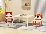 Kids Table and 2 Chairs Set, 3 Pieces Toddler Table and Chair Set, Wooden Activity Play Table Set 61497524