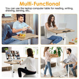 Mobile Standing Desk, Height Adjustable Rolling Laptop Table, 90 Tiltable Overbed Bedside Table, 85923978