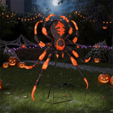 52" Large Halloween Spider Decoration with 80 LED Lights - Weatherproof Metal & Fabric Spider with 42961266