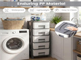 5-Drawer PP Storage Cabinet Vertical Slim Organizer for Bedroom Bathroom Office 70527350