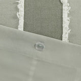 King/Cal King 3 Piece Striped Cotton Duvet Cover Set B035P217806