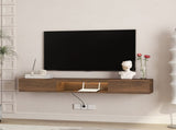 Floating TV Stand Wall Mounted with 16 Color LEDs,63" Modern TV Stand,Floating TV Cabinet W1321P330270