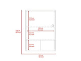 Light Oak and White 1-Shelf Medicine Cabinet B06279994