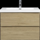 ZUN 30" Floating Bathroom Vanity with Sink, Modern Wall-Mounted Bathroom Storage Vanity Cabinet with W1573P152696