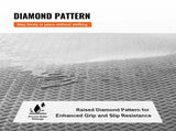 Diamond-Plate Rubber Flooring Roll 3mm x 4ft x 6ft Garage Floor Mat SBR 12076436