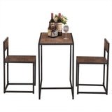 ZUN Elm Wood Simple Breakfast Table And Chair Three-Piece [90x47x75.5cm] 27997833