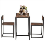 ZUN Elm Wood Simple Breakfast Table And Chair Three-Piece [90x47x75.5cm] 27997833