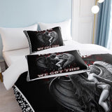 3pcs Soft and Comfortable Death and Angel Print Duvet Cover Set for Bedroom and Guest Room 74157378