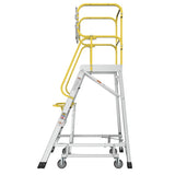 5 Step 375lbs Aluminum Rolling Platform Ladder W2529P251558