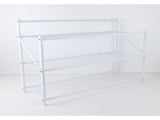 27" Wide Foldable Metal Shelf / Shoe Rack, Powder Coated White Paint & 3 Tiers 19160979