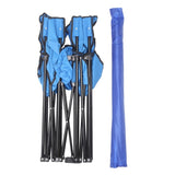 Portable Outdoor 2-Seat Folding Chair with Removable Sun Umbrella Blue 64234063