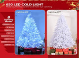 9 FT Pre-lit Artificial Christmas Tree, Hinged Xmas Pine Tree with 2000 Branch Tips, 650 Lights for 67998958