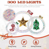 Set of 3 Lighted Iridescent Cut-out Light Bulb Christmas Decorations, Pre-lit Holiday Decor with 295 76777276