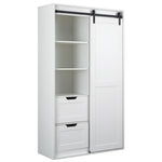 ZUN 71-inch closets,large closets laundry cabinets,Plastic suction process,farm slide barndoors,save 91953791