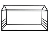 Metal House Shape Platform Bed, Black, Queen MF314071AAB
