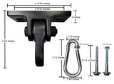 ZUN Heavy Duty Black Swing Hangers Screws Bolts Included Over 5000 lb Capacity Playground Porch Yoga W2181P192309