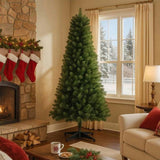6FT Unlit Artificial Christmas Tree 490 Tips, PVC Full Branches, Classic Green Holiday Tree 62137322